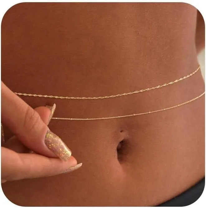 Rantai Pinggang Berlapis Emas  - Body Jewelry In Bulk ulasan dan harga
