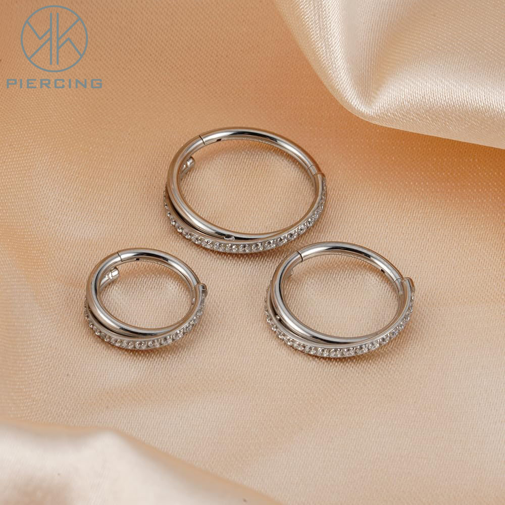 Anting Titanium 16G Grade Impl - Septum Clicker Ring ulasan dan harga