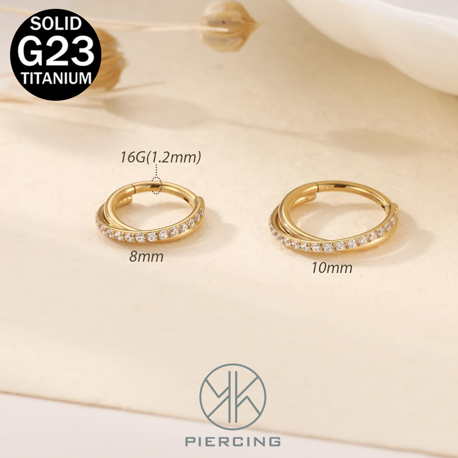 Anting Titanium 16G Grade Impl - Septum Clicker Ring ulasan dan harga