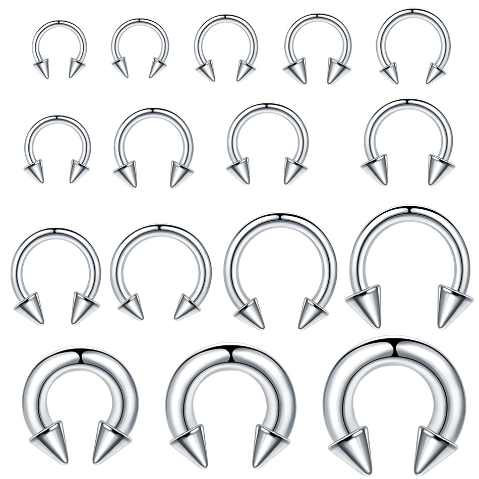 1 buah anting tindik kuda besi - Body Jewelry Ear Gauges ulasan dan harga