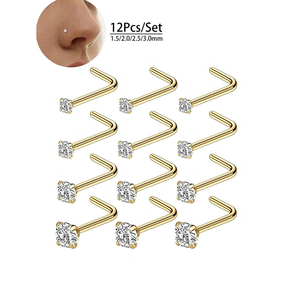 12-Piece Full Set 316L Hypoall - Body Jewelry Lot ulasan dan harga