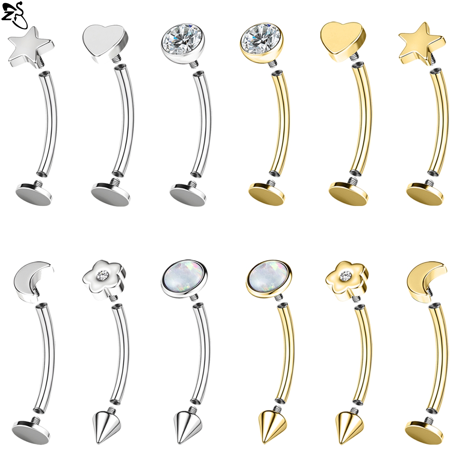 ZS 1 Buah 16G Baja Tahan Karat - Zs Body Jewelry ulasan dan harga