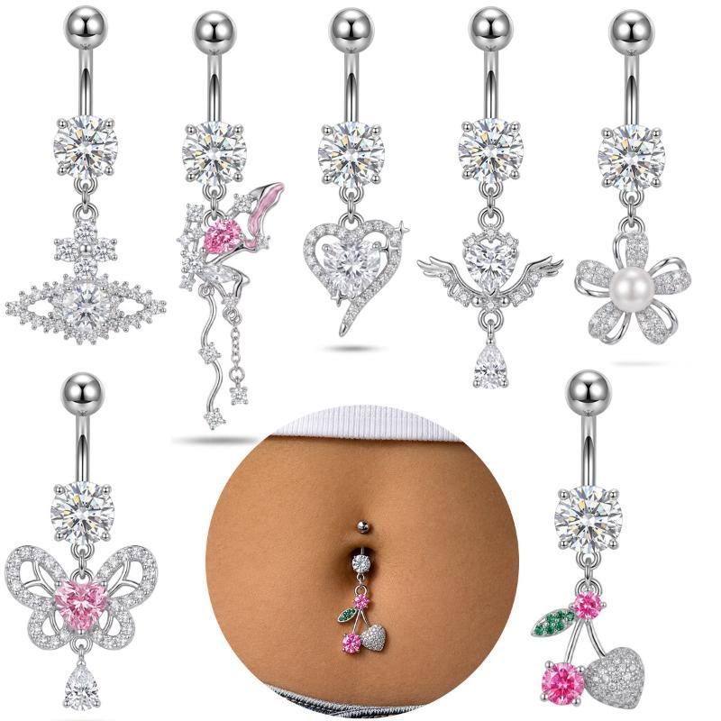 1 Buah Cincin Pusar Gantung ya - Body Jewelry Belly Button Rings ulasan dan harga