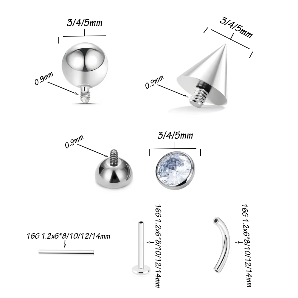 10/30/40 Buah F136 Titanium Be - Body Jewelry Universe ulasan dan harga