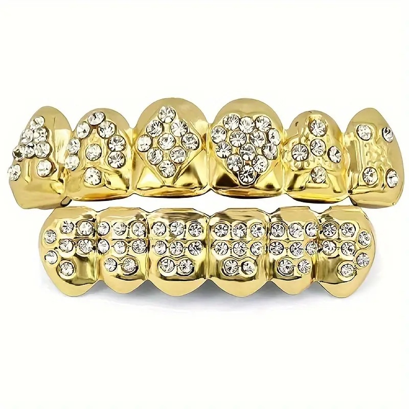 1 Set Kawat Gigi Poker Emas -  - Body Jewelry Lot ulasan dan harga