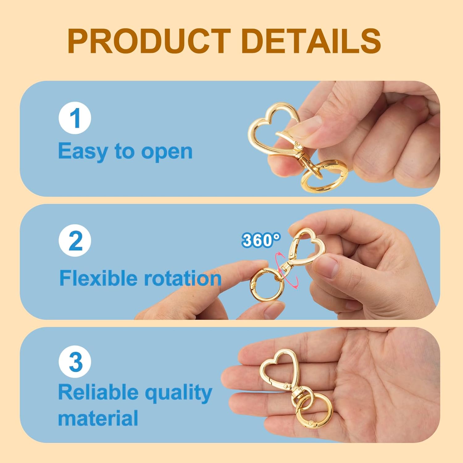 5/10/20/40 Set Klip Gantungan  - Daith Heart Ring ulasan dan harga