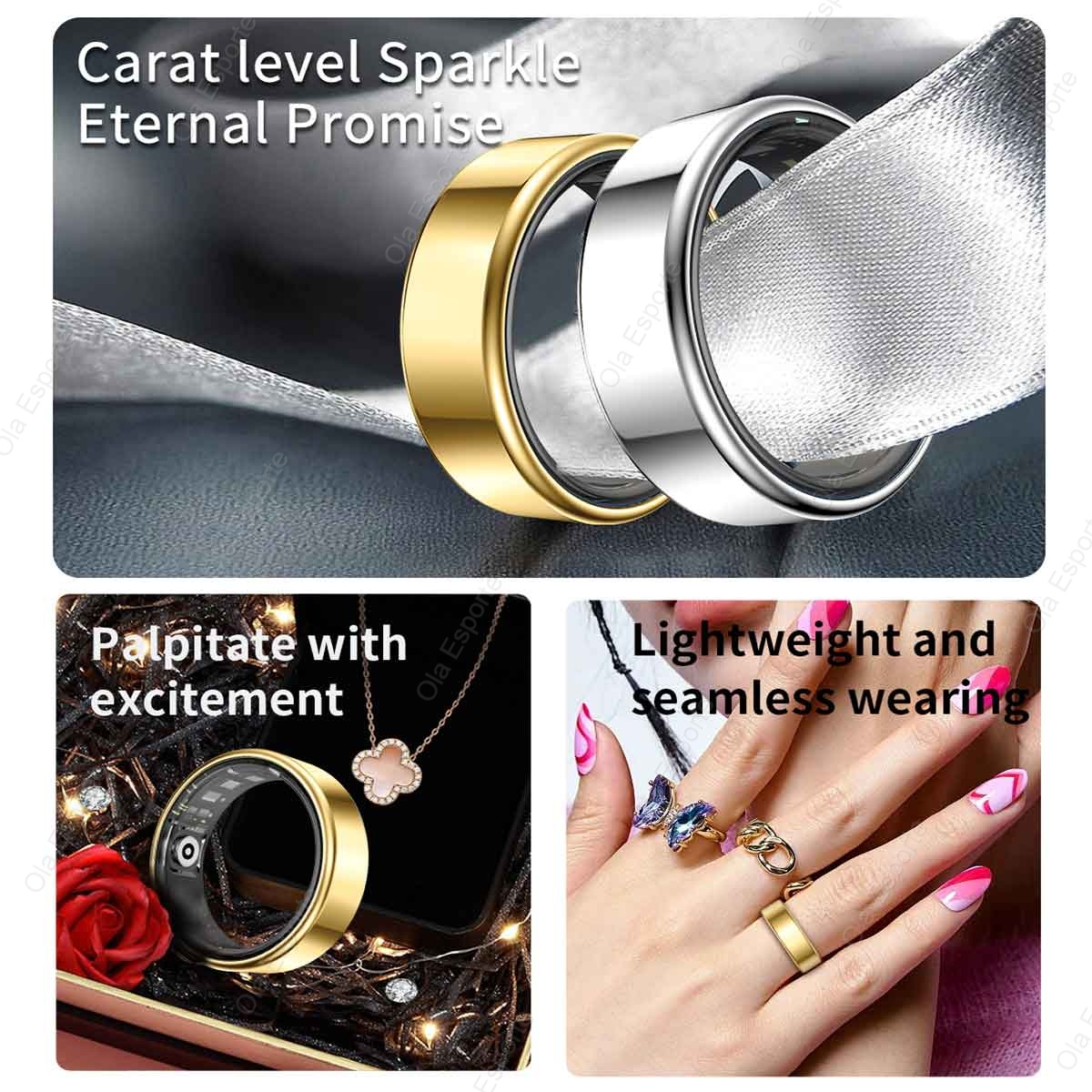 Cincin Pintar Paduan Titanium, - Daith Heart Ring ulasan dan harga